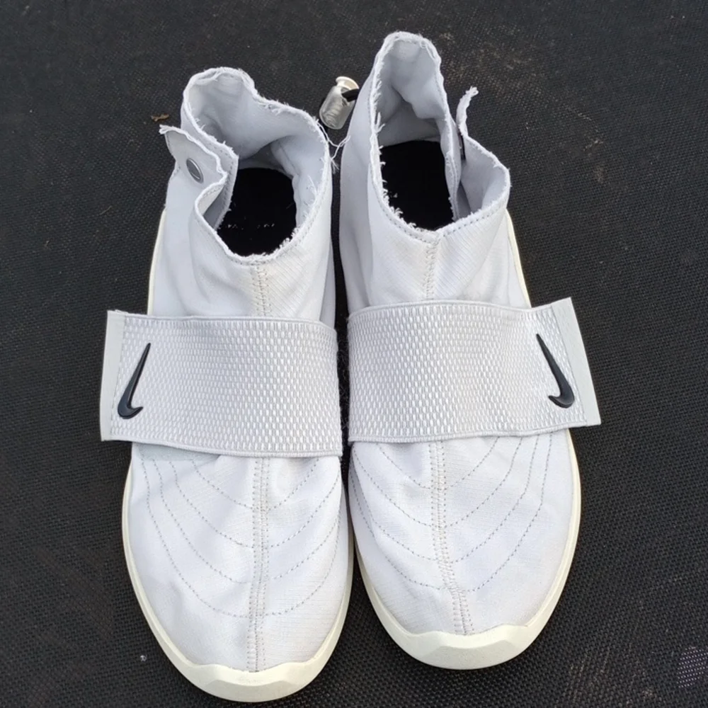Nike White Athletic Slip-Ons with Strap